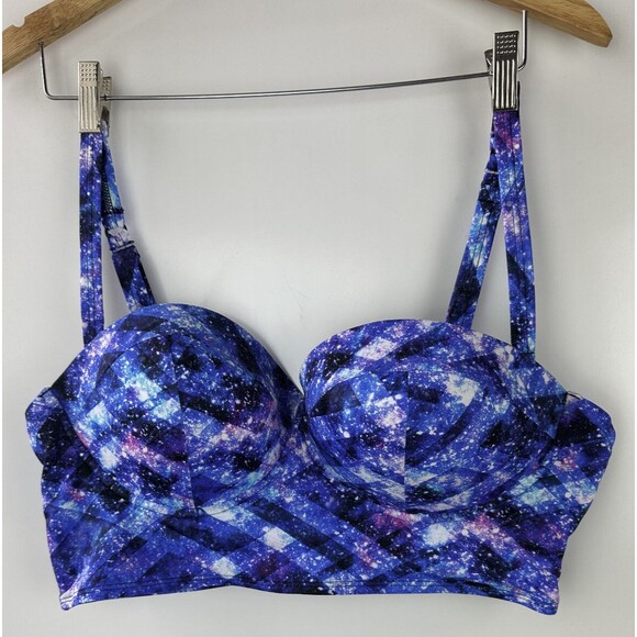 Torrid Bikini Set 2-Piece Geo Swimsuit Galaxy Space Print Women's Plus Size 1 1X - Picture 2 of 16